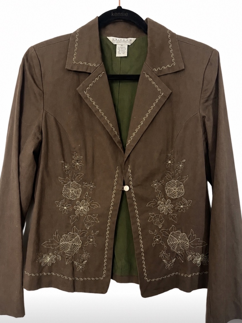 Vintage Y2K Uniform John Paul Richard Floral Jacket Western